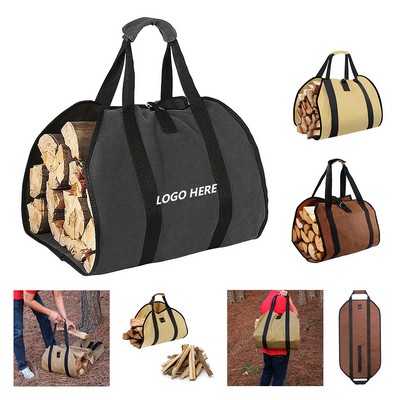 Portable firewood carrying bag