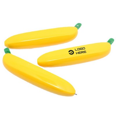 Creative Banana Shape Plastic Retractable Ballpoint Pen
