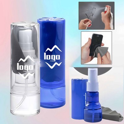2-in-1 Screen Cleaner Spray With Microfiber Cloth