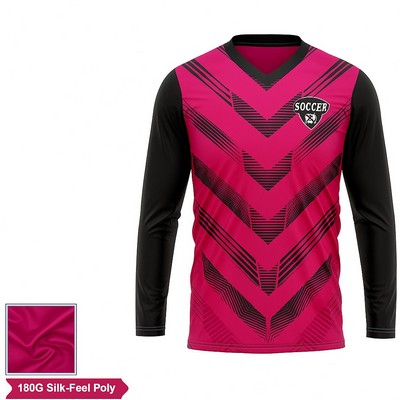 Birdseye Mesh Long Sleeve Soccer Jersey Sublimation 160G