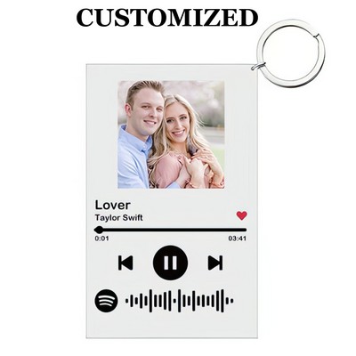 Acrylic Music Keychain