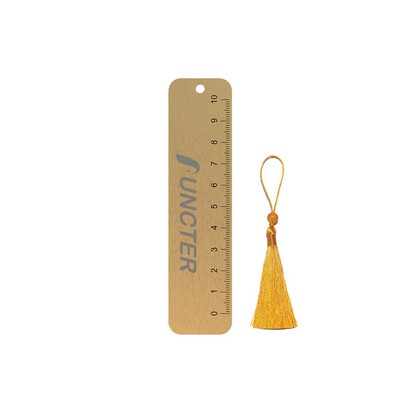 Ruler Scale Metal Bookmark With Tassel