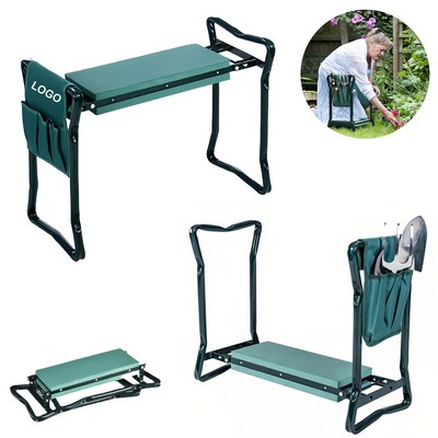 Foldable Garden Kneeler and Seat witth Tool Pouch