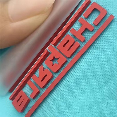 3" Silicone Sticker Label 2mm Thick Heat Transfer with Adhesive Backing