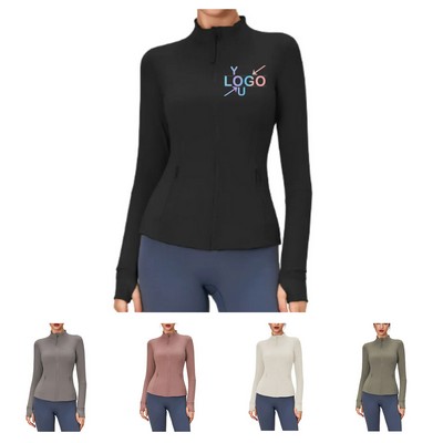 Women's Long Sleeve Yoga Zip Jacket