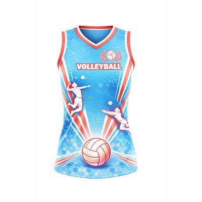 Women's Custom Sublimated Sleeveless Volleyball Jersey 160GSM
