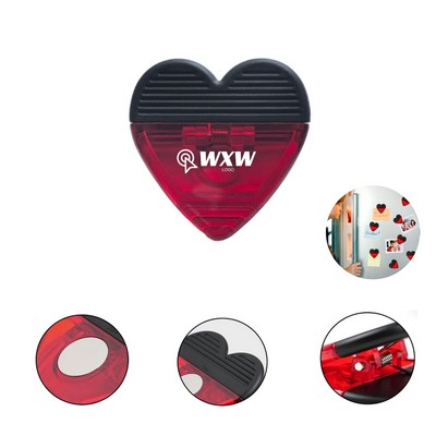Heart Shaped Magnet Clips