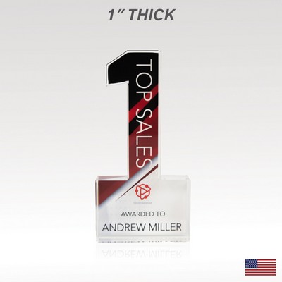 1" USA-Made Acrylic Numerals Style 1 – Plus Series