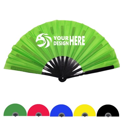Large Folding Nylon Handheld Fan