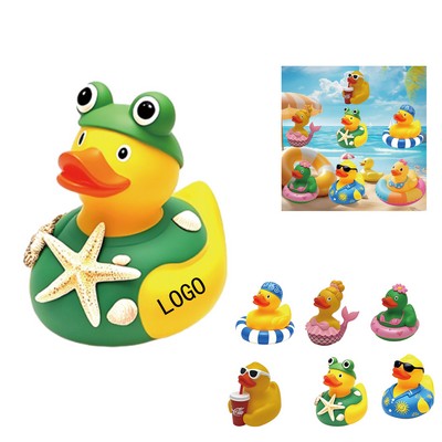 Classic Rubber Duck Bath Toy With Squeaker