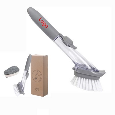 Multi-Use Kitchen Scrub Brush with Liquid Dispenser