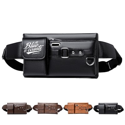 Vintage Style Leather Fanny Pack