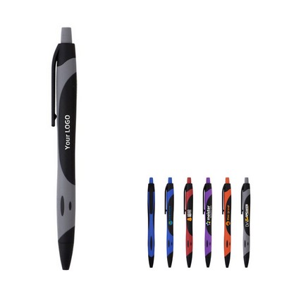 Color-Block Spray-Coated Click Ballpoint Pen