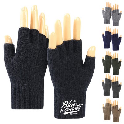 Acrylic Half Finger Knit Gloves
