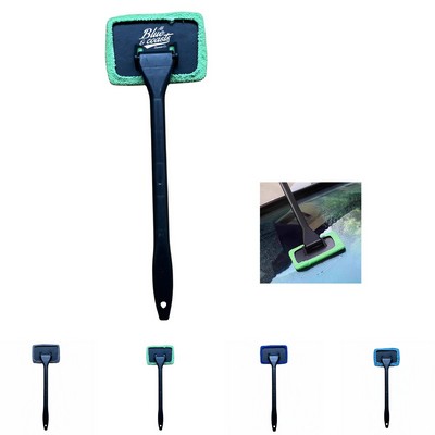 180-degree Rotating Car Window Cleaning Brush with Microfiber Pad