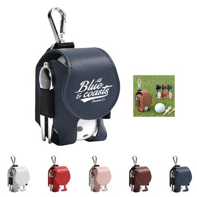 Handcrafted Leather Golf Ball Pouch