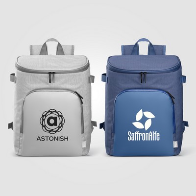City Pack rPET PEVA Lined Cooler Backpack - 21L - Silkscreen