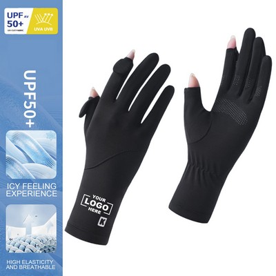 Womens Full Finger UV Protection Gloves with Touchscreen and Nonskid Grip