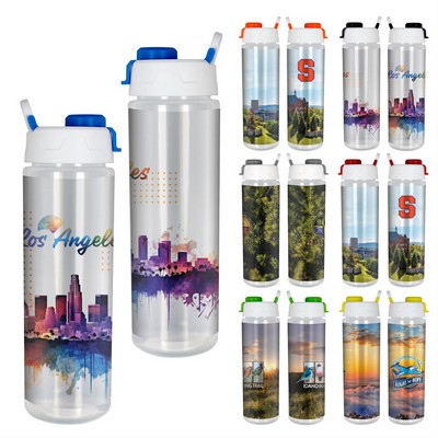 Lumina Full Color 24 oz. Bottle with Pop Up Lid
