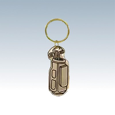 Brass Golf Keychain