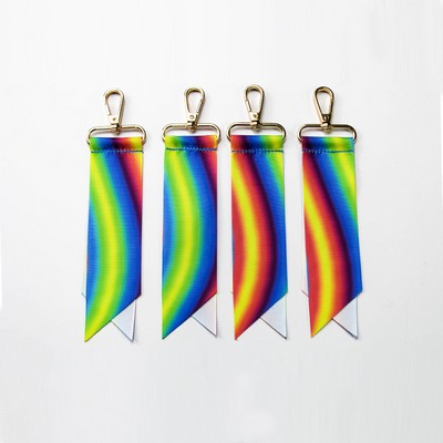 Custom 1.97"W x 7.9"L Polyester Backpack Tags Bicycle Pendant