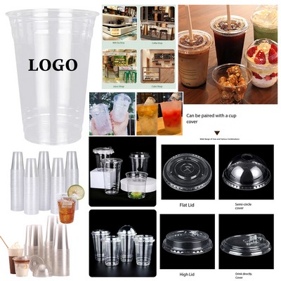 16oz Transparent Single-Use Cups Perfect For Chilled Drinks