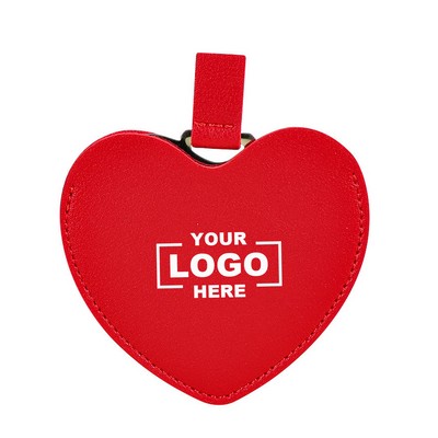 Heart Shape Stainless Steel Compact Mirror