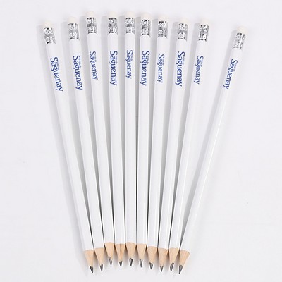 White Wooden Pencil With Eraser