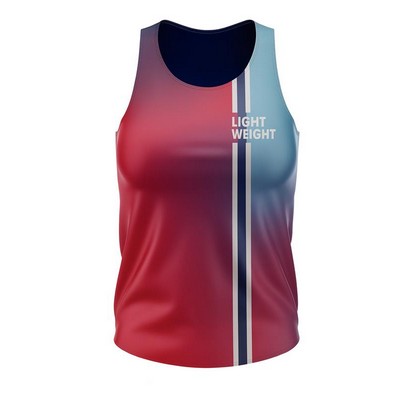 Women's 160G Lightweight Jersey Style Tank Top Full Color