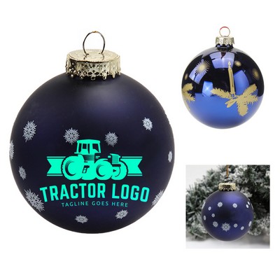 3.2" Custom Glass Christmas Ball Ornaments