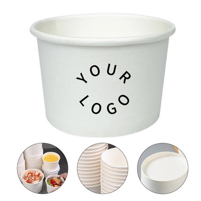 Full Color Printed 8 Ounce Disposable Ice Cream Dessert Cup