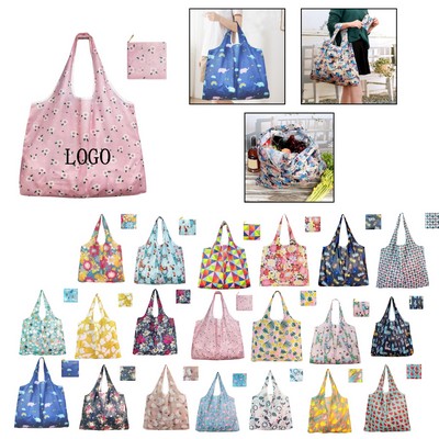 Floral Foldable Shopping Tote Bag