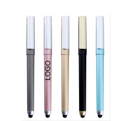 Plastic Ballpoint Pen with Stylus & Stand