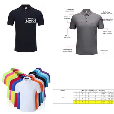 Premium Solid Color Cotton Polo Shirt