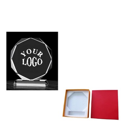 Classic Octagonal Crystal Trophy