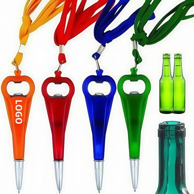 Multi-Functional Lanyard Bottle Opener Ballpoint Pen