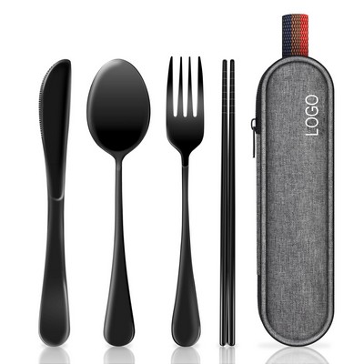 Stainless Steel Reusable Travel Cutlery Set