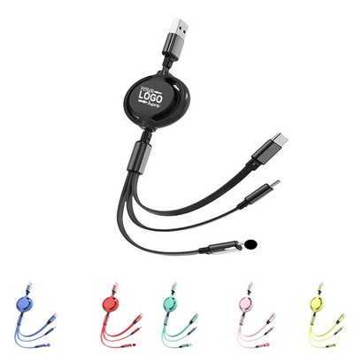 3" 1 Retractable Charging Cable