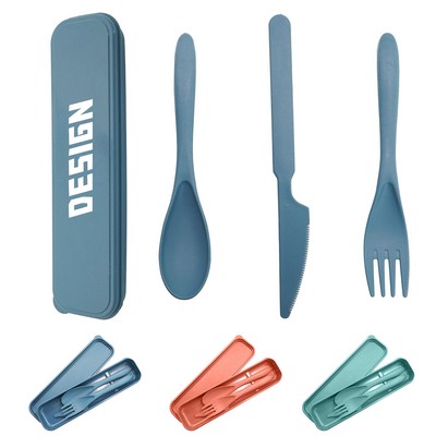 Wheat Straw Tableware Portable Set