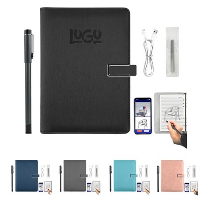 A5 Digital Smart PU Leather Notebook Pen Set