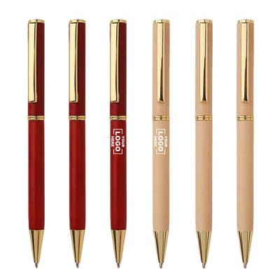 Elegant Wooden Barrel Ballpoint Pen