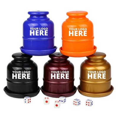 Solid Color Plastic Dice Shaker Cup