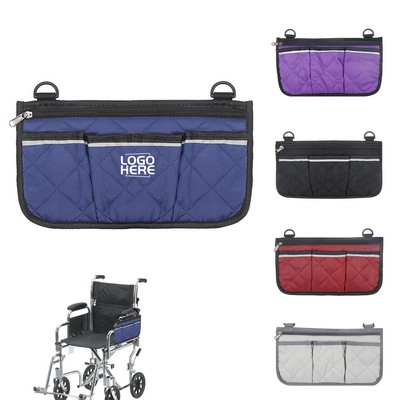 Portable Wheelchair Armrest Storage Bag
