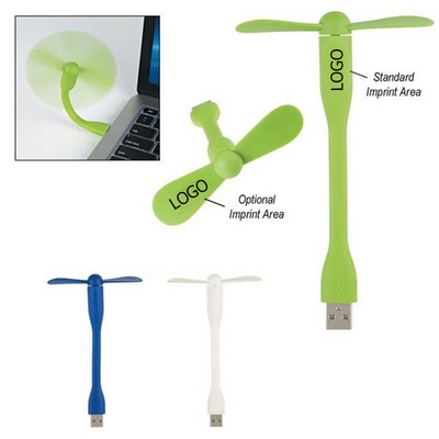 USB Mini Portable Fan With Flexible Silicone Blade