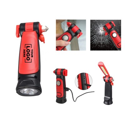 Adjustable COB Worklight with Safety Hammer