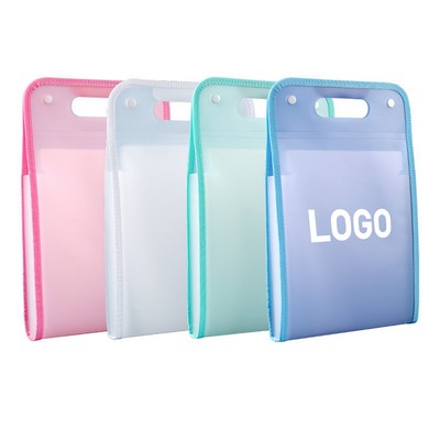 Portable A4 13-Pocket Accordion File Folder with Handle