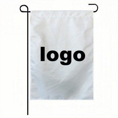 12x18" Plain White Polyester Outdoor Garden Flag for DIY Customization