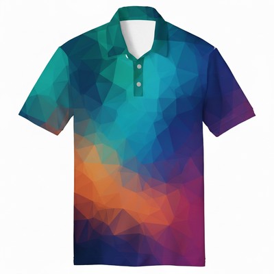 Cut & Sew Short Sleeve Sublimated Polo Shirt