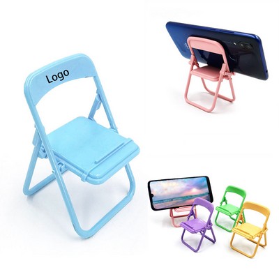 Foldable Chair with Desktop Phone Stand