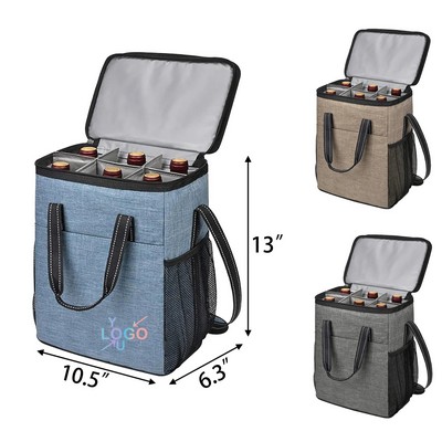 Wine Tote with Bottle Pockets